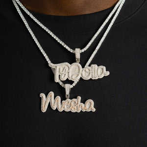 Collar con Colgante de Letra Personalizada y Cadena Tennis, Plata de Ley 925, Estilo Hip Hop - Product Image 6