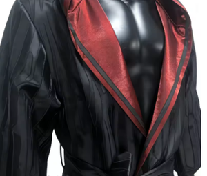 HAWK SPORTS INDUSTRIES Robe en polyester noir avec doublure en satin rouge, manches longues, tenue d'entraînement durable pour la boxe, le MMA, le Muay Thai et tous les arts martiaux - Product Image 5