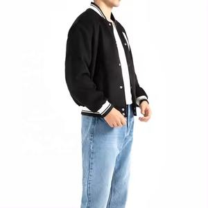 แจ็กเก็ตเลตเตอร์แมนสำหรับผู้ชายแขนเสื้อหนังปักลายโลโก้ตามสั่งสำหรับฤดูหนาว - Product Image 4
