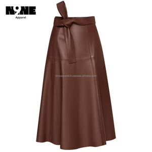 Jupe en jean et cuir pour femme adulte, hiver, ornée de plumes et de perles, grande taille, longueur cheville, motif dessin animé, style japonais, écologique - Product Image 6