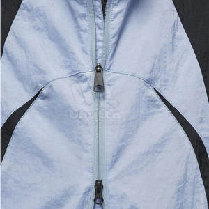 Conjunto de 2 Piezas de Chaqueta Cortavientos Larga para Mujer, Cuello Alto, Nailon/Poliéster, Sólido, Alta Calidad, Casual, Transpirable, Ecológico - Product Image 3