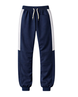 Ensemble de survêtement sportif pour homme bleu marine et gris personnalisé, veste zippée intégrale et pantalon de jogging, tenue décontractée pour la gym, fabricant sur mesure, vêtements OEM