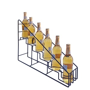 Support en fil métallique à plusieurs niveaux robuste pour le rangement de bière, de vin et de sirops aromatisés – Présentoir de comptoir polyvalent et peu encombrant - Product Image 5