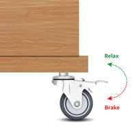 Roulettes industrielles pivotantes en acier inoxydable de 2 pouces (50 mm) avec frein, roulement à billes, pour chariot, personnalisables OEM