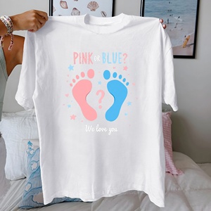 Tshirt pour femme en pur coton ROSE OU BLEU coupe confortable - Product Image 2