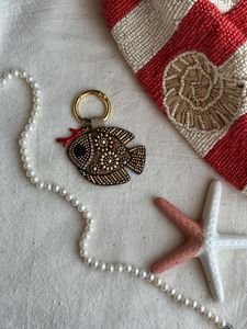 Handmade Beaded Crab Keychain Ocean Theme Cute <b>Bag</b> <b>Charm</b> - Product Image 2