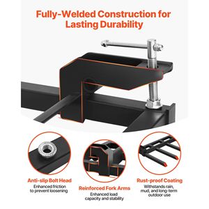 Forche per Detriti Robuste da 68,5 Pollici con 7 Denti, Capacità di Carico 4560 libbre, per Attrezzi da Trattore e Macchine Edili - Product Image 4