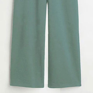 Pantalon pour femme, best-seller, hiver, respirant, taille mi-haute, couleur unie, 100% coton, confortable - Product Image 2