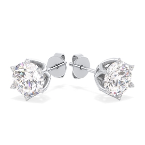 REYES Pendientes de Oro Sólido de 14K de Alta Calidad con Moissanita Certificada GRA y Cierre de Rosca para Mujer, Precio al por Mayor, Joyería Fina - Product Image 3