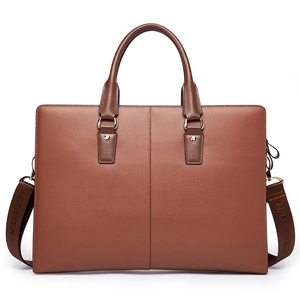Porte-documents en cuir PU grande capacité, sacoche pour ordinateur portable, sac à bandoulière de bureau, couleur unie, haute qualité, logo personnalisé - Product Image 6