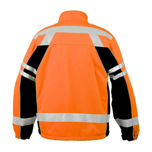 Veste de sécurité pour hommes en gros, conçue avec un tissu haute visibilité offrant une sécurité réfléchissante et un confort respirant, personnalisable - Product Image 2
