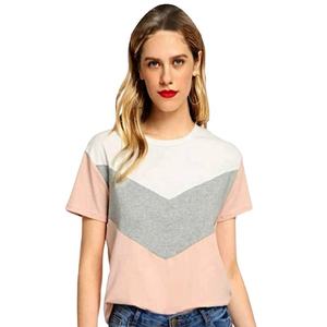Camiseta extragrande de verano para mujer, ropa de calle de color personalizado, 95% de algodón, 5%, bordado de licra, camiseta de talla grande para mujer - Product Image 1