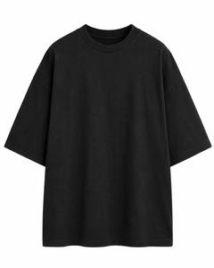 Men's Oversized <b>Half</b> <b>Sleeve</b> O-Neck Casual T-<b>Shirt</b> 100% Cotton Knitted Solid Pattern Customizable Printing Anti-Wrinkle - Product Image 1