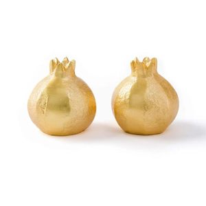 Golden Fruit Salt and Pepper Shaker Set Handcrafted Airtight Kitchen Storage Minimalist Design <b>Table</b> Seasoning Holder - Product Image 3