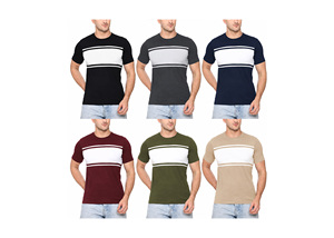 T-shirt décontracté pour homme en polyester/coton de haute qualité, prix de gros, respirant, séchage rapide, manches courtes, impression de logo personnalisée - Product Image 2