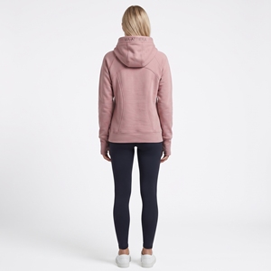 Sweat-shirt à capuche en polaire rose poussière pour femme avec poche kangourou, vêtements de sport, streetwear, vente en gros personnalisée - Product Image 2