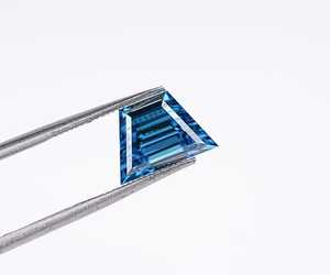 Trapezoid <b>Step</b> Cut Blue Lab Grown Diamond Loose Stone Fancy Color CVD Diamond for Side Stones Making Jewelry Rings Earrings - Product Image 2
