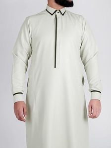 Servicio OEM Personalizado, Ropa Islámica para Hombre, Jubba con Cuello, Thobes Tradicionales Musulmanes Marroquíes Turcos, Elegantes, de Algodón Transpirable - Product Image 3