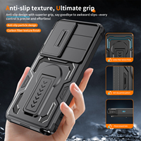 Étui de protection pour appareil photo de téléphone Armor pour Samsung S24 S25 S26 Ultra A26 A17 A36 A56 Coque en TPU souple PC Texture fibre de carbone