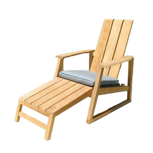 Silla para tomar el sol en la playa o junto a la piscina, de estilo moderno, adecuada para relajarse, hecha de madera. - Product Image 4