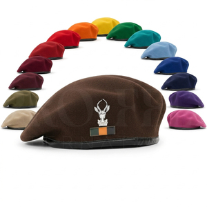 Wholesale Custom Formal Peaked Cap 2026 Silver Cord & Leaf Embroidery Security Ceremony Uniform Dress New Style <b>Beret</b> Hat Unisex - Product Image 1