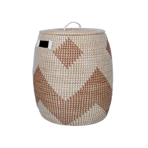 Panier de rangement en herbe de mer fait main, écologique, best-seller, prix compétitif, paniers à linge en osier bohème pour la décoration de la maison - Product Image 6