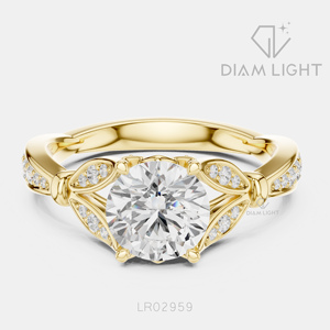 1.33CT Round Cut Lab Grown Diamond 14KT White Gold Engagement <b>Ring</b> IGI Certified Bridal <b>Ring</b> Fine Jewelry Women Gifting - Product Image 5