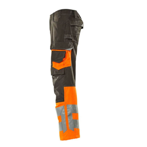 Pantalon de travail réfléchissant haute visibilité, léger et décontracté, avec plusieurs poches, pantalon de travail cargo réfléchissant pour adultes - Product Image 2