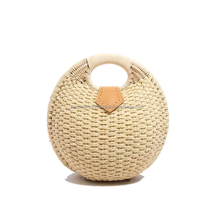 Handmade Rattan Women <b>Beach</b> <b>Bag</b> Natural Woven Summer Tote Foldable <b>Lightweight</b> for Resort Shops Bulk Manufacturer Eco Friendly - Product Image 4