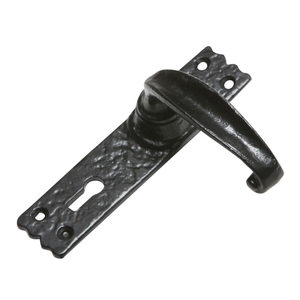 Premium Cast Iron Lever Handle with Antique Black Finish for Doors - Product Image 5
