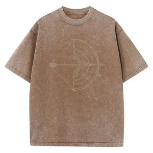 เสื้อยืดแขนสั้นผู้ชายผ้าฝ้ายฟอกสีสไตล์วินเทจ คอกลม นุ่มสบาย ระบายอากาศได้ดี น้ำหนัก 230 กรัม สไตล์เรโทร เหมาะสำหรับฤดูร้อน - Product Image 6