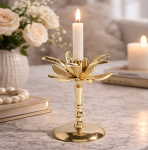 Elegant gold multi-tier candle holder with a twisted <b>ribbon</b> stem design. Perfect modern tabletop accent. Available at wholesale - Product Image 3