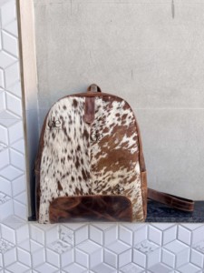 New Arrival Genuine Leather Handmade Cowhide Fur Leather <b>Backpack</b> Rucksack Multi Uses <b>Backpack</b> Wholesale Bulk Product - Product Image 5
