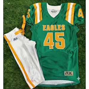 Ensemble d'uniformes de football américain personnalisés, maillot et pantalon de football sublimés, fabricant de vêtements de sport personnalisés pour équipes - Product Image 2