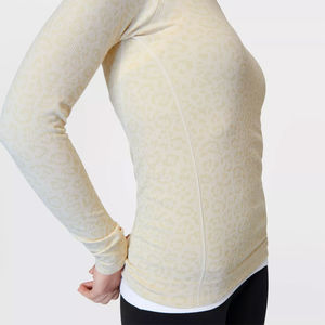 T-shirts personnalisés légers en toile compressée à manches longues pour femmes - Couleur unie de haute qualité, séchage rapide et respirant, vente en gros - Product Image 5