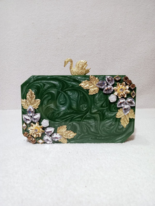 Sac à main en résine artisanale de luxe personnalisé de haute qualité, motif floral par blossom craft india - Product Image 3