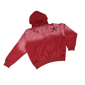 Sweat à capuche zippé 100 % coton pour homme, style décontracté oversize, épaules tombantes, streetwear vintage en molleton - Product Image 2