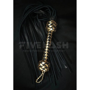 Flogger en cuir de style classique, coutures robustes, bandes flexibles, poignée simple, facile à utiliser - Product Image 2