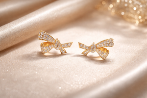 Pendientes de plata de ley 925 con diseño de lazo y circonita cúbica hechos a mano para mujer - Product Image 6