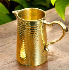 Gorgeous <b>copper</b> jug boasting elaborate, traditional embossed patterns and a curved <b>handle</b>. Luxury available at wholesale price. - Product Image 6