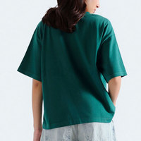 T-shirt à manches courtes pour femme, coupe classique, décontracté, respirant, léger, 100% coton, été