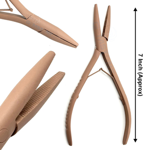 Stainless Steel 7 Inch Flat Mouth Hair <b>Extension</b> Pliers – <b>Micro</b> Link Removal & Fitting Tool for Professional Hair Salon - Product Image 1