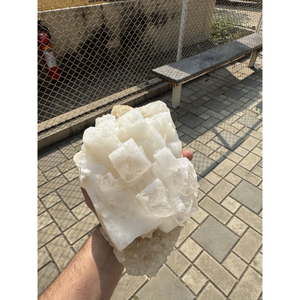 Hermoso Cristal de Calcita sobre Clúster de Stilbita, Mineral Natural para Decoración y Colección - Product Image 6