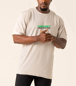 เสื้อยืดโอเวอร์ไซส์ผู้ชาย ผ้าฝ้าย 100% แขนสั้น ดีไซน์เรียบง่าย จาก Naimat Abbas Industries - Product Image 6