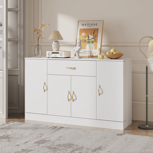 Mobile Buffet Moderno per Cucina e Bar con 1 Cassetto e 4 Ante, Grande Armadio di Stoccaggio per Cucina e Bar - Product Image 3