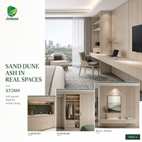 Panneau de fibres orientées mélaminé Jinbase SXT2889 couleur Ash Dune 18mm OSB E0 1220x2440mm pour meubles et menuiseries