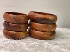 Bol de service rond en bois éco-responsable fait main, finition lisse, design moderne, passe au lave-vaisselle, idéal pour les fêtes, les dîners et la décoration intérieure - Product Image 2