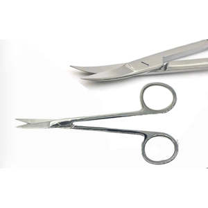 Tijeras de disección Metzenbaum curvas, de acero inoxidable, con punta roma, certificadas C-Tick, instrumentos quirúrgicos de clase I, para cirugía, de Dentavex - Product Image 1