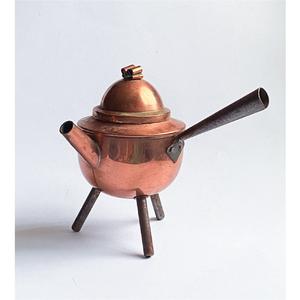 Maravilloso hervidor de cobre para hervir té y café con un diseño artesanal duradero y resistente al calor para decoración de cocina vintage. - Product Image 2