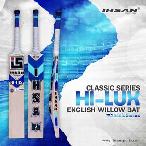 Bate de críquet ihsan sports classic series hi lux English Willow con funda de bate gratuita, agarre extra y lámina protectora, todo incluido. - Product Image 5